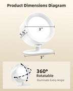 LED Wall Mounted Lights, Rechargeable Wall Sconces Lamp, 3 Color Temps & Remote and Touch, 360°Rotation Dimmable Cordless Wall Light for Study Bedroom Reading Bedside(White, 2 Pack)