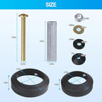 Toilet Tank to Bowl Gasket Kit with 3 Sets of 304 Stainless Steel Bolts, Includes 2-Inch & 3-Inch Toilet Seal Gaskets, Universal Repair Kit for 2-Piece Toilets, Leak Fix Kit