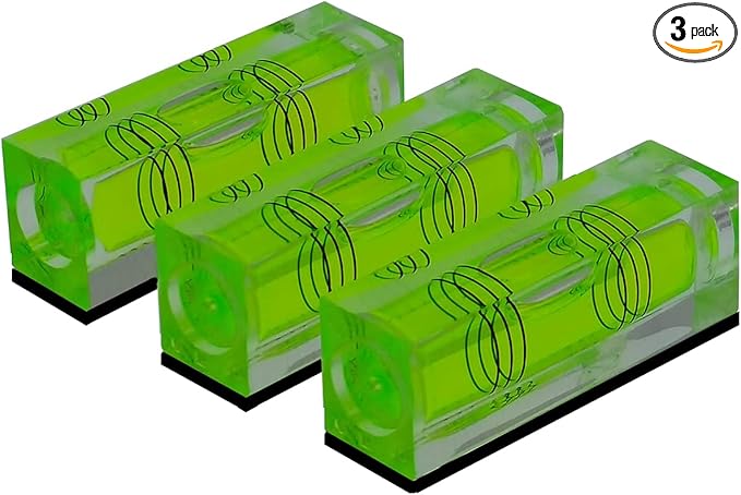 Small Bubble Level Tool Mini bubbles rectangle Three Line Horizontal Pearl 522015MM Magnetic/non Dual-use High Precision For Motorhome, Camping, Trailer, Construction, Photo frame, CNC machine