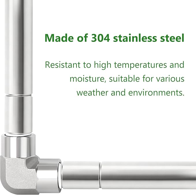 TAISHER 1PCS Stainless Steel Pipe Fittings, 2" NPT Male x 2" NPT Female Threaded, 10" Length Nipple Cast Pipe