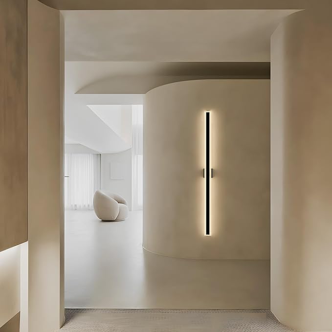 LamQee 63 Inch Long Outdoor Wall Lights Modern Exterior Lighting Fixtures for House, Waterproof 3000K 48W 2400LM LED Linear Outdoor Wall Sconces Lighting for Porch Patio Garage Door Yard Indoor