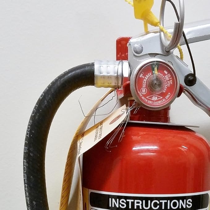 Fork Fire Extinguisher Mount, Wall Hook, Red, (4 Brackets)