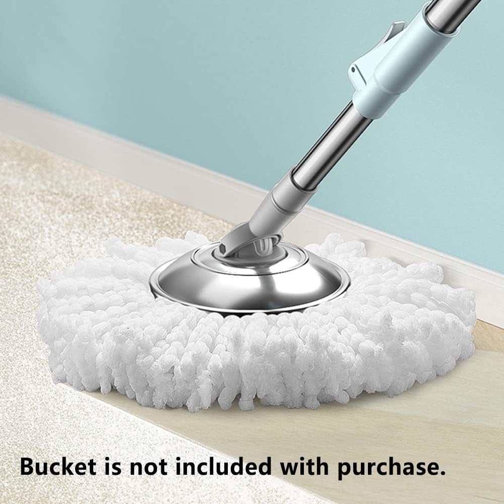 Spin Mop Refills Replacement 360° Microfiber Spin Mop and Bucket Head Round Shape Standard Size Easy Cleaning Spin Mop Systems 6-Pack White