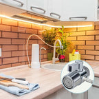 2 Pack Countertop Water Filter Diverter Valve with Barb Connector, Faucet Diverter Adapter for 6mm, 8mm, 9.5mm Tubing or Hose, Compatible with Standard Kitchen Faucets