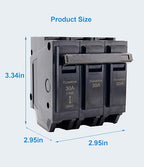 30 Amp Breaker 3 Pole Plug-in Mount Type THQL32030 Feeder Molded Case Circuit Breaker 120/240V AC, Compatible with GE Thick Series and Q-Line Series Load Centers