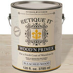 Retique It Wood'n Primer - Paint it then stain it - Stainable Wood Fiber Paint (Bleached Wood, X-Large)