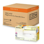 TRONEX 8973 Vinyl Disposable Gloves, Latex-Free, Powder-Free, Food Service, Catering, Natural, Large, Case of 1000