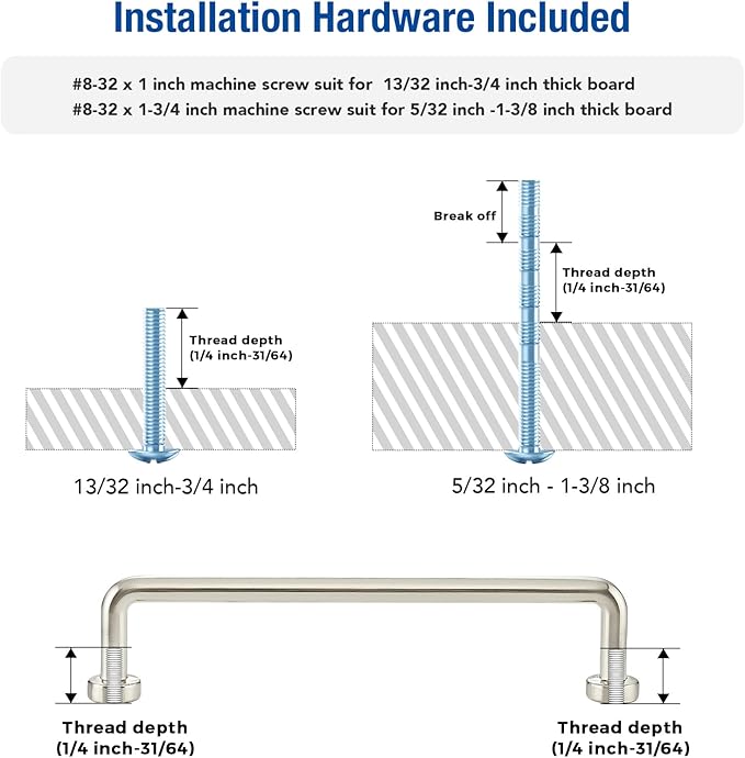 JOY DECOR Cabinet Pulls – 5 Inch Hole Center, Brushed Nickel, 30 Pack, Zinc Alloy Cabinet Handles for Drawers & Cupboard – Vintage Style Hardware for Kitchen, Bathroom, Dresser, Furniture Makeover