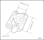 QCAA Steel Window Sash Lock, CTC 2", Antique Copper, 2 Pack