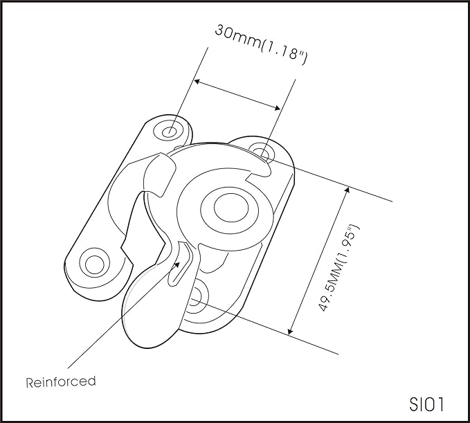 QCAA Steel Window Sash Lock, CTC 2", Antique Copper, 2 Pack