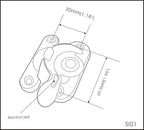 QCAA Steel Window Sash Lock, CTC 2", Satin Nickel, 2 Pack, Made in Taiwan
