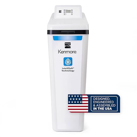 Kenmore 420 Water Softener System – 40,000 Grain Capacity with Salt Saving Technology – Whole Home Hard Water & Iron Reduction – Compact, Easy Install