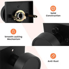 Haidms Black Interior Door Knobs, Zinc-Alloy Heavy Duty Round Matte Black Privacy Door Knobs Interior for Bedroom Modern Bathroom Door Lock Bulk(10 Pack)