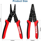 Wire Stripper, 3rd Generation Wire CrimpingTool, 8IN Professional Wire Strippers Cutter for Stripping, Cutting, Sharpening, Cable Cutting from 10-22 AWG