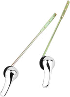 Toilet Handle Replacement Kit, Universal Tank Flush Lever Handle with Stainless Steel Flapper Chains for Most Front Mount Toilets, Matte Black Finish Toilet Flush Handle (Chrome)