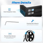 Digital Length Meter Counter Cable Wheel 110V Mechanical Length Counter Single Length Measure Tool with Control Function 0-999999