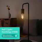 AMDTU Light Bulbs 75 Watt Equivalent, Ultra Filament Spiral LED Edison Bulb 7W, 700 Lumens E26 Base Edison LED Bulbs Dimmable, Soft White 2700K T45 Clear Glass Bulbs, 4 Pack