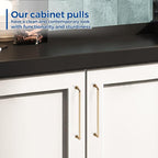 JOY DECOR Cabinet Pulls – 8-3/4 Inch Hole Center, Champagne Bronze, 5 Pack, Zinc Alloy Cabinet Handles for Drawers & Cupboard – Vintage Style Hardware for Kitchen, Bathroom, Dresser