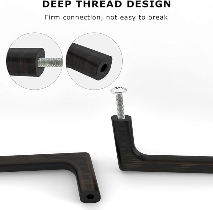 6 Pack Oil Rubbed Bronze Cabinet Pulls - 12.6 Inch Wardrobe & Cabinet Handles - Bronze Kitchen & Drawer Handle