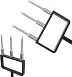 Lawn Aerator, Core Aerator Lawn Tool, Stainless Steel 3-Corer Lawn Hand Aeration – Manual Yard Plug Aerator for Compacted Garden Soil, Garden Care, Gardening Core Aeration Tool (Spike Tine)