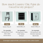 Country Chic All-in-One Chalk Paint for Furniture, Cabinets, Home Decor, Eco-Friendly, Matte Finish, Built-In Primer & Top Coat for Wood, Metal - Driftwood (Brown) - Pint 16 oz (475 ml)