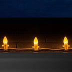 Wintergreen Lighting 25 Pack OptiCore C7 LED Christmas Light Bulbs - Replacement LED Christmas Lights Heavy Duty Premium Outdoor Christmas Lights, E12 Base (Gold Smooth)