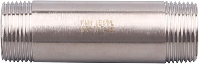 1" X 1" NPT Male Nipple Stainless Steel 304 Cast Pipe Coupling Fitting 4" Length