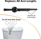 Korky Strongarm Metal Toilet Handle and Lever - Universal to Fit Front, Angled, Side, Left, and Right Mount Toilets - Matte Black, Simple Style, 6034BP