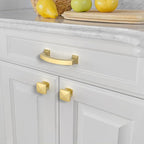 Asidrama 10 Pack 3 Inch(76mm) Brushed Gold Kitchen Cabinet Handles, Cabinet Pulls Kitchen Cabinet Hardware for Cupboard Drawer Pulls