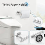 10-Piece Towel Bar Set Brushed Nickel Bathroom Hardware Set Upgraded Towel Hooks Towel Holder Set for Bathroom Stainless Steel Wall Mounted Bathroom Accessories Set 23.6 Inch