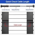CKE 10 Pairs Black Invisible Cable Railing Kit,1/8" Swage Tensioner Hardware and Terminal Hidden T316 Stainless Steel Invisible Receiver and Swage Stud End for 2"x2" 4"x4" Wood/Metal Post Deck BCR31