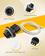 LS44 Bulb Socket Multi-Purpose Lamp Light Fit for Chevrolet GMC Buick Cadillac Oldsmobile Pontiac Saturn, for Tail Light Socket&License Plate Light Socket&Fog Light Socket