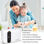 Electric Hot Water Heater 110/120V Small Compact Tank,Rv Tr 2.5-3.0 Gallon Trailer 1440-1500W Kitchen Instant Under Sink Counter Cupboard, Food Truck 2 PCs 16” Long 1/2”FIP Stainless Steel Hose 11L