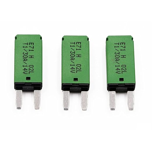 E71 Auto-Resettable Blade Fuse - Low Profile ATM Mini 30A, UL Certified (3-Pack)