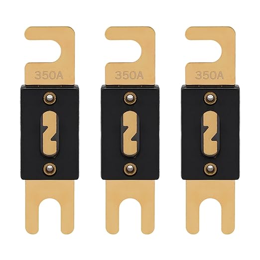 350A ANL Fuse 350 Amp Inline Blade Fuses 32V for Car Audio Inverter Automotive Stereo (Pack of 3 pcs)