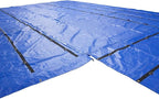 Mytee Products 2 Pack 20' x 27' Flatbed Truck 18 Oz Lumber Tarp with 6 FT Drop - Blue Heavy Duty Vinyl Waterproof Tarp for Trailers to Protect Cargo from Wind, Rain, Snow and Sun