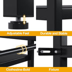 Dryer Storage Shelf and Heavy Duty Over the Washer– All-Steel Laundry Room Organizer with Clothes Drying Rod, Space-Saving Shelf for Front-Load Washers and Dryers, 29.92"L x 23.65"D x 70.8"H