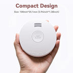 Smoke Detector 10 Year Battery, Smoke Fire Alarm with Photoelectric Sensor, Easy to Install with Magnetic Mount, Smoke Detectors with Silence Button & LED Lights for Home, 1 Pack