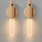 Montford Wall Sconces Set of Two Battery Operated, Motion Sensor Night Light Magnetic Wall Light Rechargeable Wall Sconce, Peel and Stick Sconce Lights for Hallway