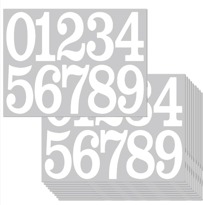 100 PCS Mailbox Numbers for Outside, Vinyl Numbers Stickers Mailbox Number Decals, Self-Adhesive Waterproof Numbers for Mailbox Window Door Trucks Address Number (White, 3 inch)