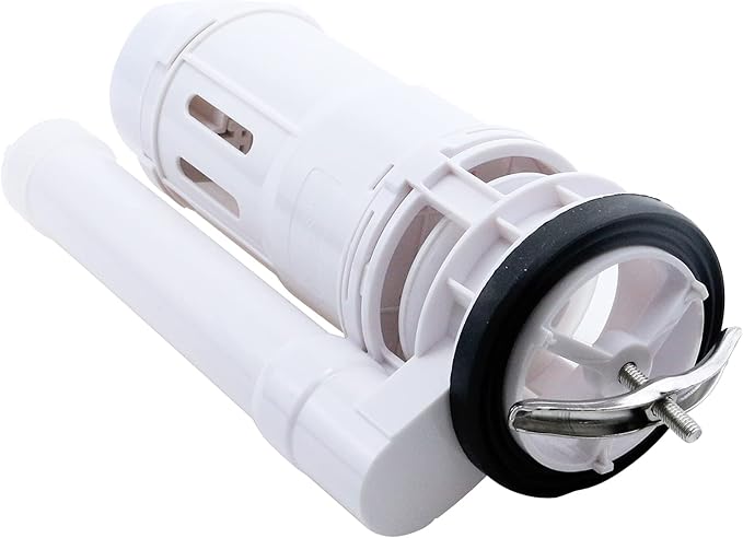 T Tulead Toilet Push Button Valve Dual Flush Fill Valve, Flush Valve Height 8.26"(Include Black Washer), for Drainage Hole 65-70mm/2.56"-2.75"