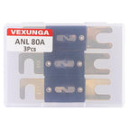 80A ANL Fuse 80 Amp Inline Blade Fuses 32V for Car Audio Inverter Automotive Stereo (Pack of 3 pcs)