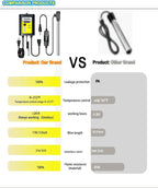 1800W Pool Heater - Bathtub Water Heater for Hot Tub - Submersible Baptistry Heaters for Baptismal Stock Tank Pool, Portable Immersion Water Heaters for Inflatable Pool Heaters for Above Ground Pool