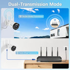 【90 Days Storage】 Outdoor Wireless Security Camera System, Wireless Cameras for Home Security, WiFi Video Surveillance, Home Security Cameras Systems