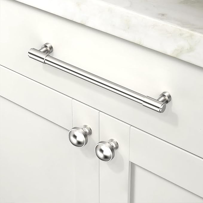 10 Pack Brushed Satin Nickel Cabinet Pulls 7.5 Inch(192mm) Kitchen Cabinet Handles Cabinet Hardware for Drawer Pulls