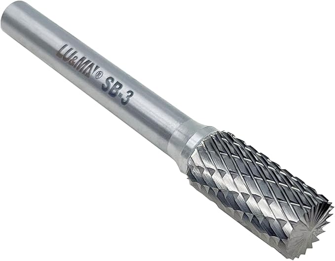 SB-3 Tungsten Carbide Burr Cylinder Shape Double Cut Rotary Burrs File, 1pc