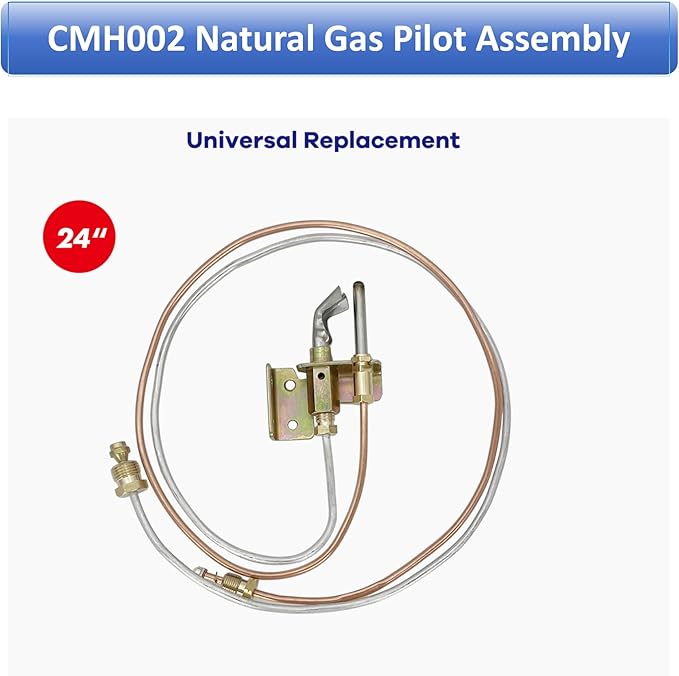 Long Term 24" Natural Gas Water Heater Pilot Assembely CMH002 Includes Pilot Thermocouple and Natural tubing