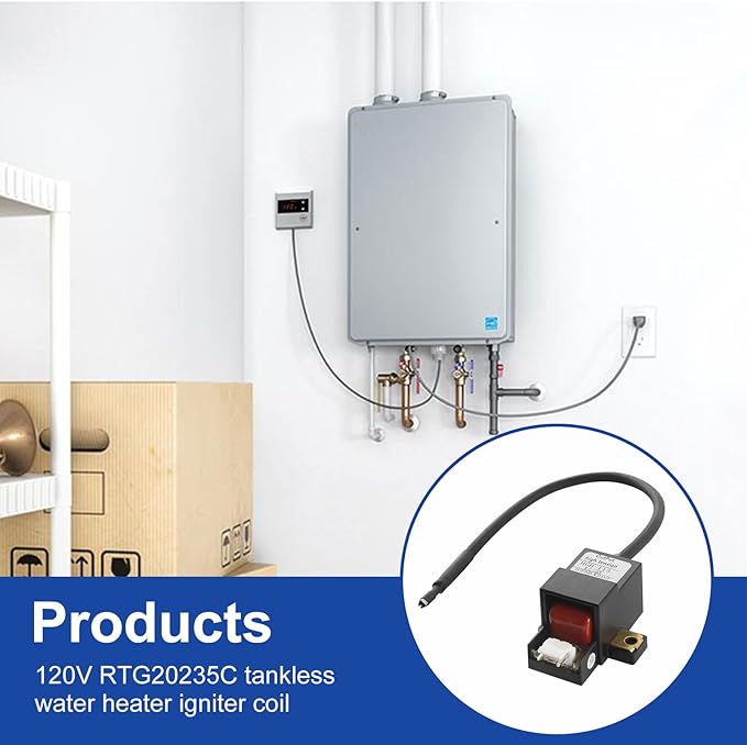 For Rheem Tankless Water Heater Ignitor Coil RTG20235C Replacement Parts