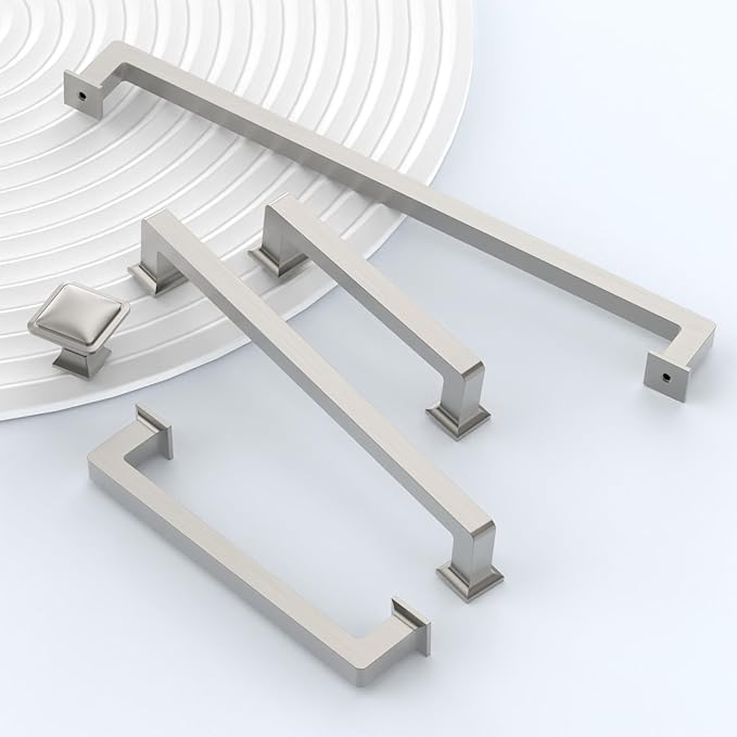10 Pack 3"(76mm) Brushed Satin Nickel Cabinet Pulls Kitchen Cabinet Handles Drawer Pulls Cupboard Hardware for Cabinets CK0078