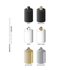 BRIGHTTIA E26 Light Bulb Socket with Cover & Cord Grip - Standard Screw-in Lamp Holder Socket Replacement for DIY Decorative Vintage Retro Industrial Edison Pendant Lighting - 2 Pack (Black/Gold)